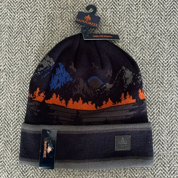 Rainforest Men’s Graphic Beanie Hat - Picture 2 of 3